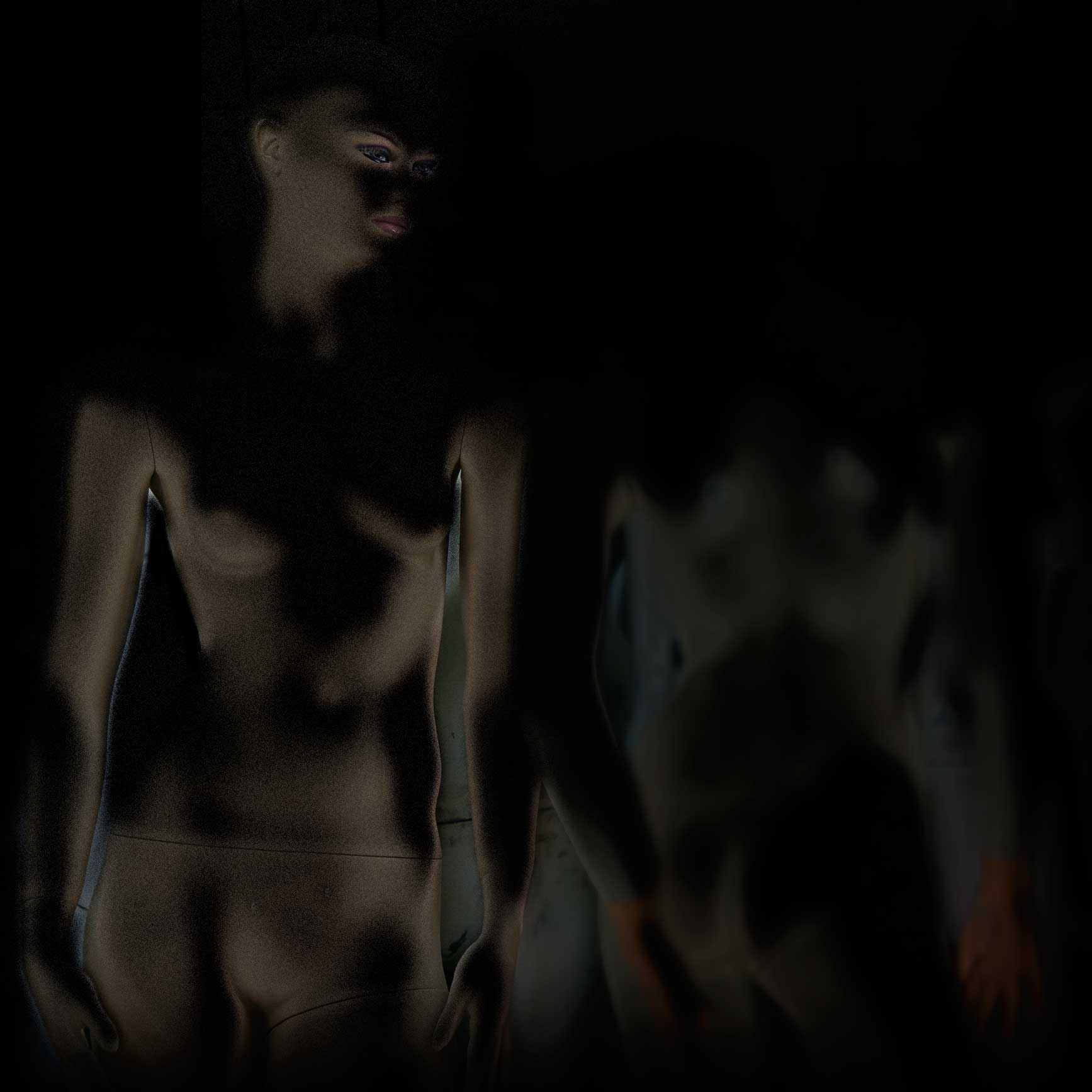 mannequins in the dark