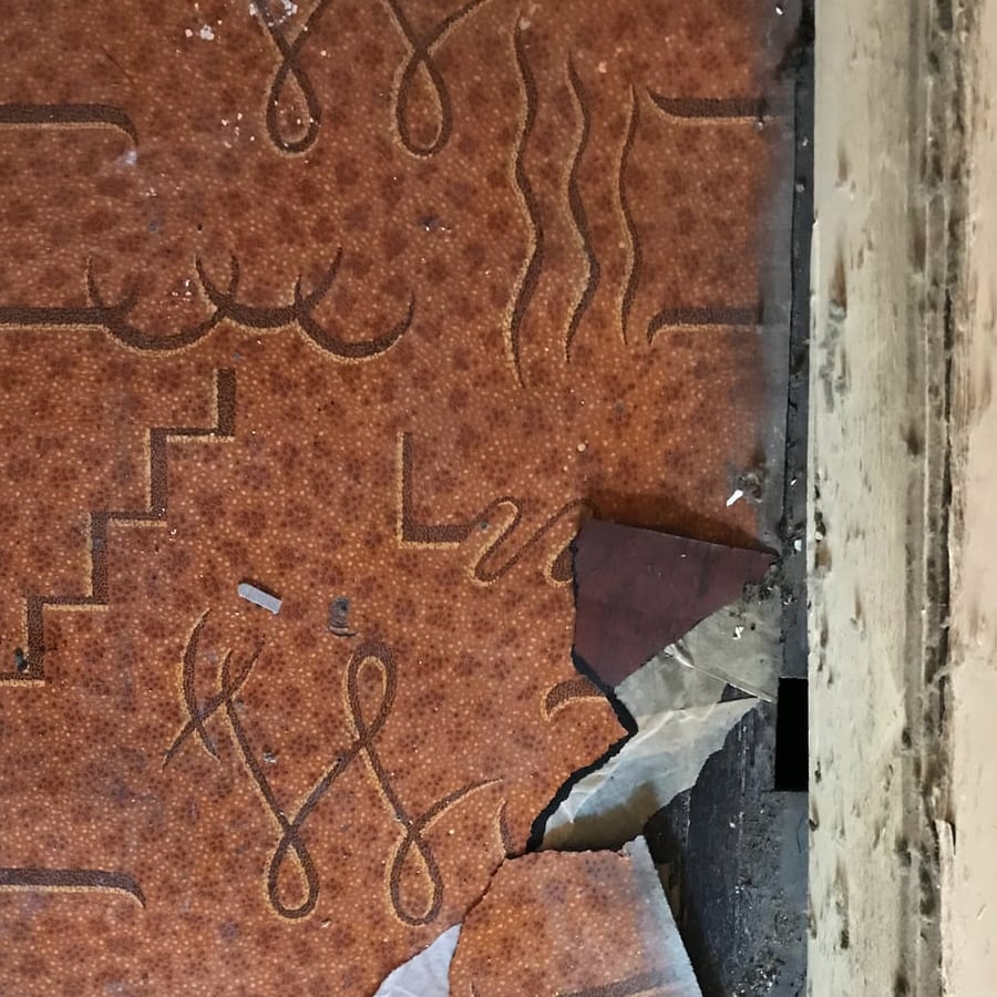 old brown linoleum