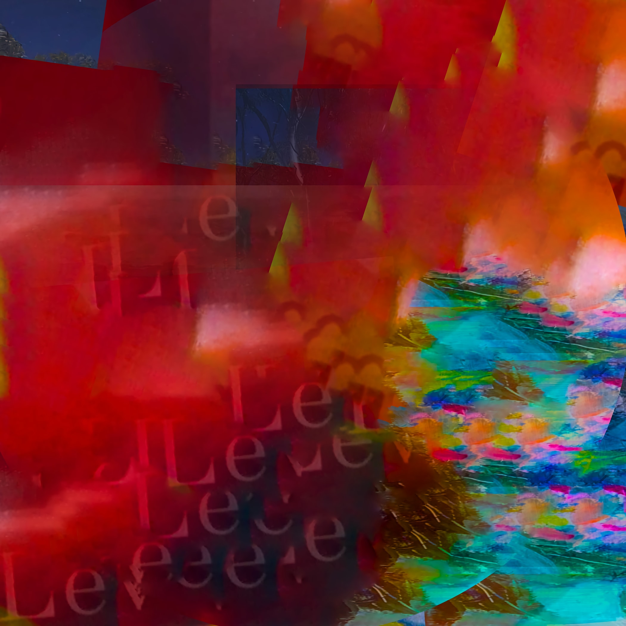 letters with red and blue