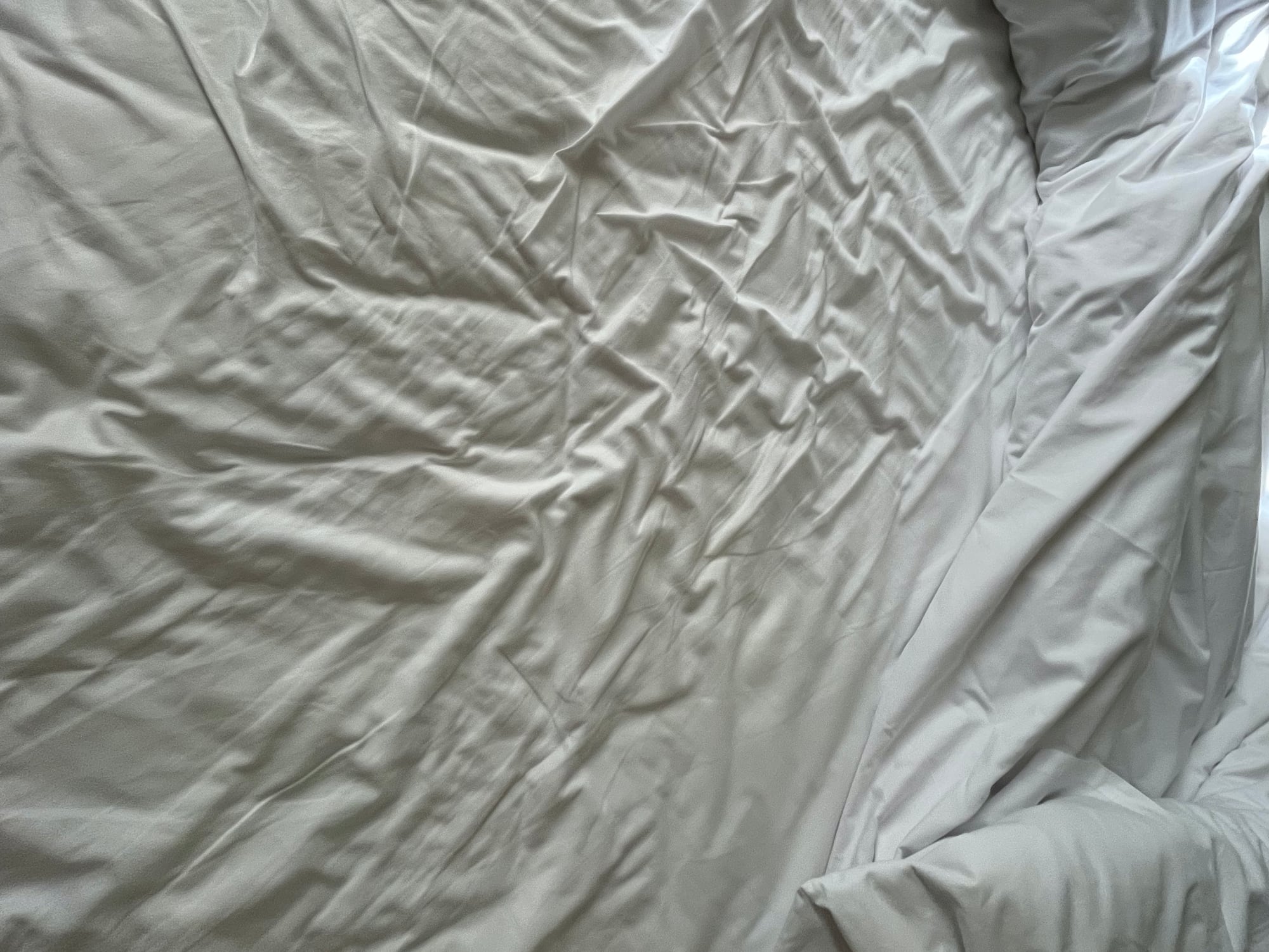 crumpled bed sheet