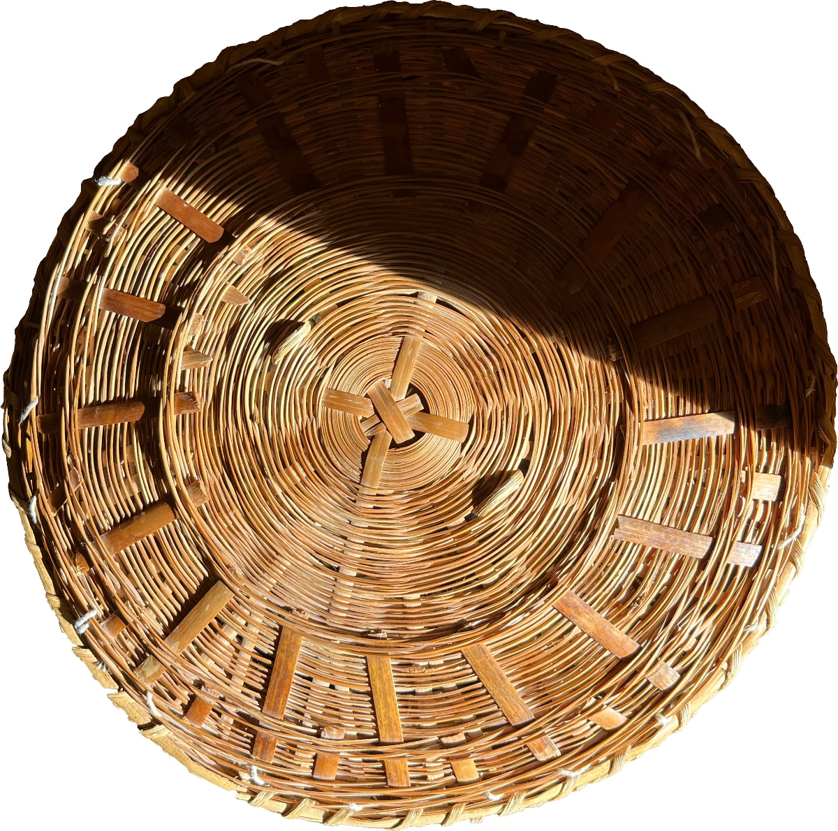 woven basket seen from above